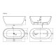 Акриловая ванна Sancos Leaf 170x80 FB20MW цвет Белый