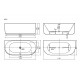 Акриловая ванна Sancos Vivia 170x80 FB25 цвет Белый