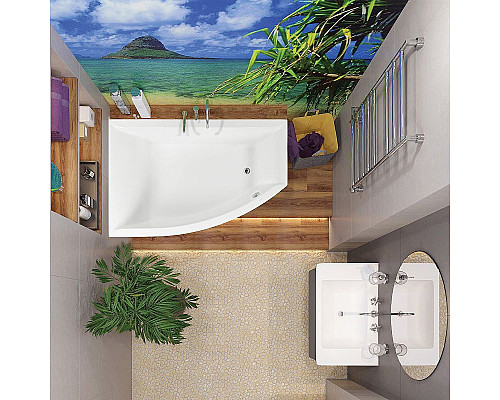 Приобрести Акриловая ванна Vagnerplast Veronela 160x105 L VPBA160VEA3LX-04 без гидромассажа в магазине сантехники Santeh-Crystal.ru