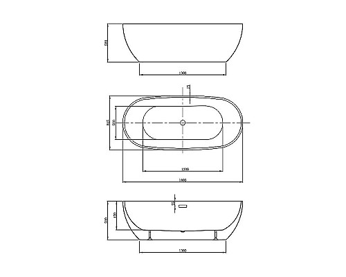 Купить Акриловая ванна Vincea 180x81.5 VBT-408-1800 без гидромассажа в магазине сантехники Santeh-Crystal.ru