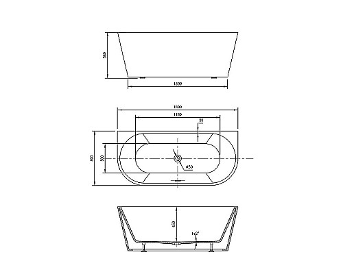 Приобрести Акриловая ванна Vincea 180x80 VBT-421-1800 без гидромассажа в магазине сантехники Santeh-Crystal.ru