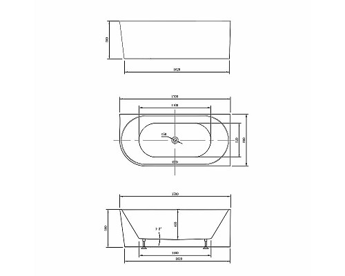 Приобрести Акриловая ванна Vincea 170x80 VBT-402-1700R без гидромассажа в магазине сантехники Santeh-Crystal.ru