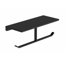 Двойной держатель для туалетной бумаги с полкой WONZON & WOGHAND, Черный (WW-9156-BL)