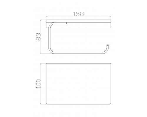 Купить Держатель для туалетной бумаги с полкой WONZON & WOGHAND, Черный (WW-9126-BL) в магазине сантехники Santeh-Crystal.ru