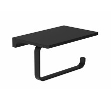 Держатель для туалетной бумаги с полкой WONZON & WOGHAND, Черный (WW-9126-BL)