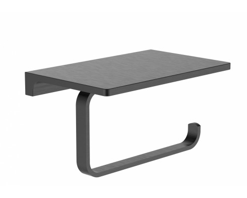 Заказать Держатель для туалетной бумаги с полкой WONZON & WOGHAND, Темный графит (WW-9126-GM) в магазине сантехники Santeh-Crystal.ru