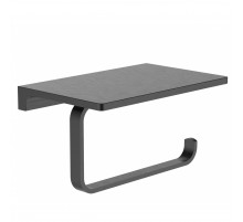 Держатель для туалетной бумаги с полкой WONZON & WOGHAND ECLIPSE, Темный графит (WW-9126-BGM)