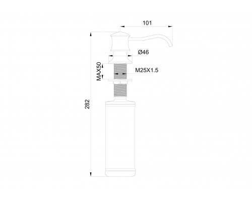 Купить Дозатор мыла WONZON & WOGHAND, Белый матовый (WW-88SD03-MW) в магазине сантехники Santeh-Crystal.ru
