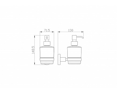 Купить Дозатор мыла WONZON & WOGHAND, Хром (WW-8133) в магазине сантехники Santeh-Crystal.ru