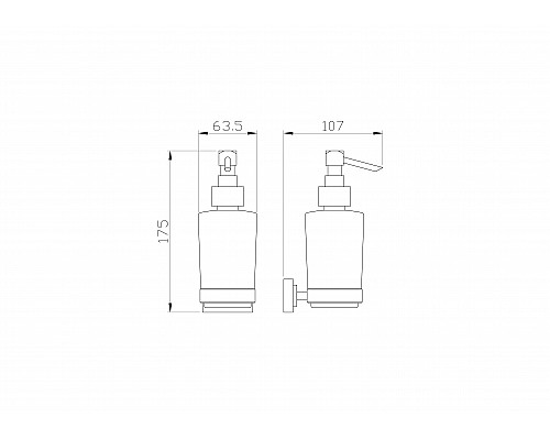 Купить Дозатор мыла WONZON & WOGHAND, Хром (WW-9733) в магазине сантехники Santeh-Crystal.ru