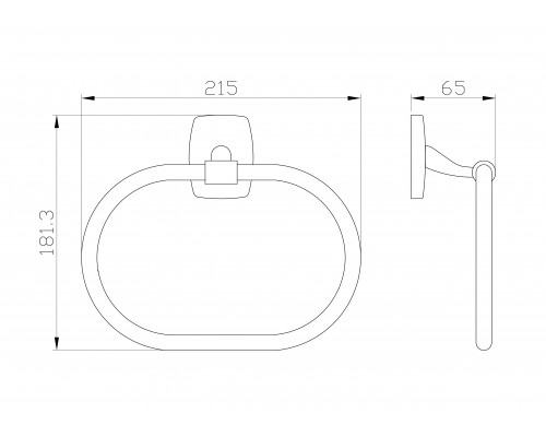 Приобрести Кольцо для полотенец WONZON & WOGHAND, Хром (WW-1003) в магазине сантехники Santeh-Crystal.ru