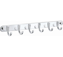 Вешалка с 6 крючками для ванной WONZON & WOGHAND, Хром (WW-9384-6)