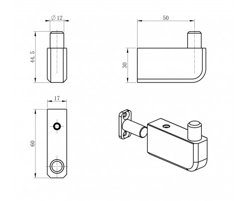 Приобрести Крючок для ванной WONZON & WOGHAND, Черный матовый (WW-V3301-MB) в магазине сантехники Santeh-Crystal.ru