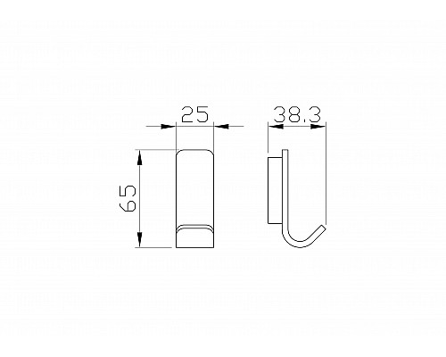 Купить Крючок для ванной WONZON & WOGHAND, Хром (WW-8315) в магазине сантехники Santeh-Crystal.ru