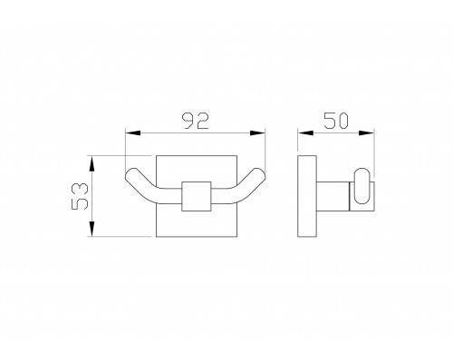 Заказать Двойной крючок для ванной WONZON & WOGHAND, Темное золото (WW-8925-DG) в магазине сантехники Santeh-Crystal.ru