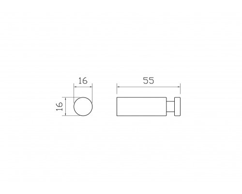 Крючок для ванной WONZON & WOGHAND EASY, Хром (WW-8105-2-CR)