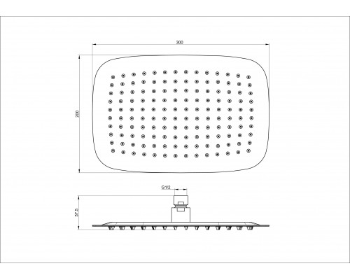 Приобрести Тропическая лейка для душа WONZON & WOGHAND, Темный графит (WW-88DP03-BGM) в магазине сантехники Santeh-Crystal.ru