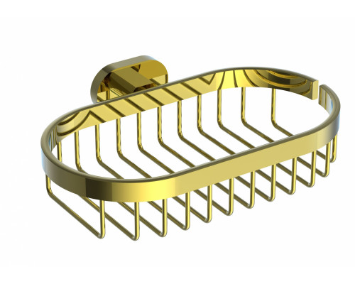 Купить Мыльница с держателем WONZON & WOGHAND, Глянцевое золото (WW-8424-LG) в магазине сантехники Santeh-Crystal.ru