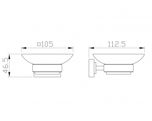 Заказать Мыльница с держателем WONZON & WOGHAND, Хром (WW-9722) в магазине сантехники Santeh-Crystal.ru