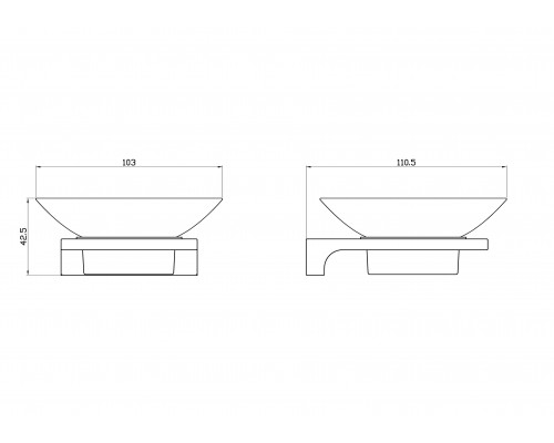 Купить Мыльница с держателем WONZON & WOGHAND, Черный (WW-9122-BL) в магазине сантехники Santeh-Crystal.ru