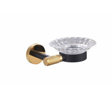 Мыльница с держателем WONZON & WOGHAND, Черный/Золото (WW-9222)