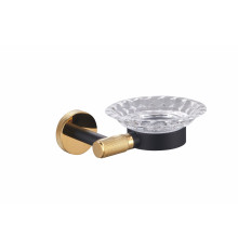 Мыльница с держателем WONZON & WOGHAND, Черный/Золото (WW-9222)