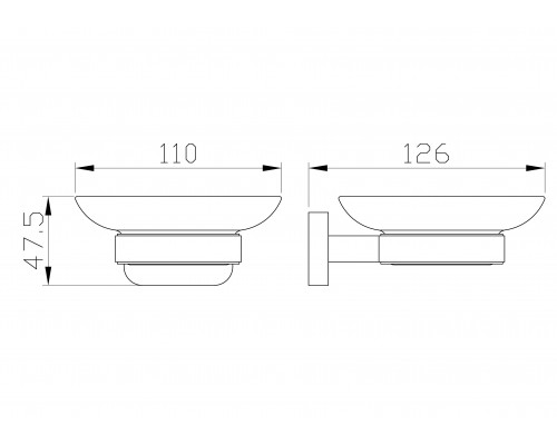 Купить Мыльница с держателем WONZON & WOGHAND, Темный графит (WW-9322) в магазине сантехники Santeh-Crystal.ru