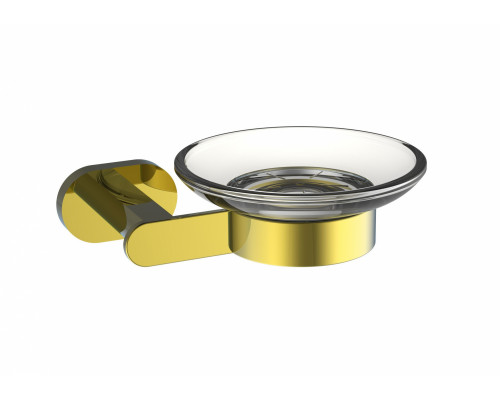 Купить Мыльница с держателем WONZON & WOGHAND, Глянцевое золото (WW-8422-LG) в магазине сантехники Santeh-Crystal.ru