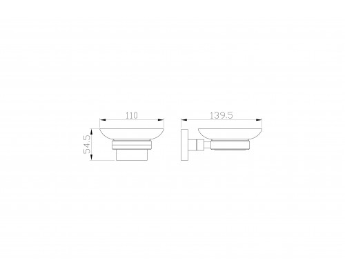 Купить Мыльница с держателем WONZON & WOGHAND, Хром (WW-8922) в магазине сантехники Santeh-Crystal.ru