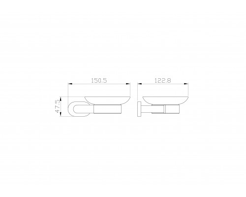 Приобрести Мыльница с держателем WONZON & WOGHAND, Хром (WW-8422) в магазине сантехники Santeh-Crystal.ru