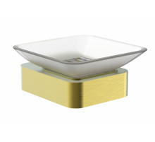 Мыльница с держателем WONZON & WOGHAND, Брашированное золото (WW-8322-BG)