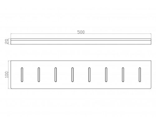 Полка для ванной WONZON & WOGHAND ECLIPSE, Темный графит (WW-9127-BGM)
