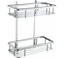 Полка для ванной 2-х ярусная WONZON & WOGHAND, Хром (WW-4141)
