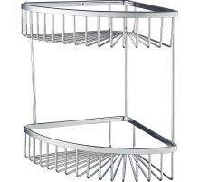 Полка для ванной 2-х ярусная WONZON & WOGHAND, Хром (WW-4128-CR)