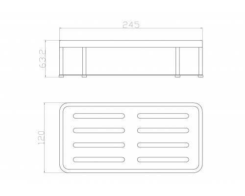 Полка для ванной WONZON & WOGHAND, Хром (WW-4131-CR)