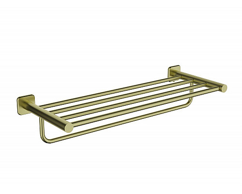 Заказать Полотенцедержатель с полкой WONZON & WOGHAND, Брашированное золото (WW-V1901-BG) в магазине сантехники Santeh-Crystal.ru
