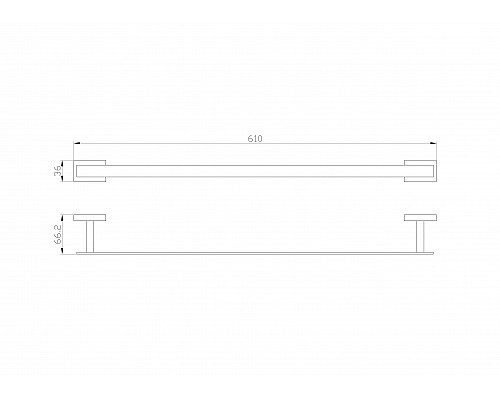 Купить Вешалка для полотенец WONZON & WOGHAND, Хром (WW-9712-60CM) в магазине сантехники Santeh-Crystal.ru