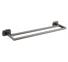 Полотенцедержатель двойной WONZON & WOGHAND, Темный графит (WW-9311)