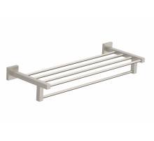 Полотенцедержатель с полкой WONZON & WOGHAND, Брашированный никель (WW-8981-BN)