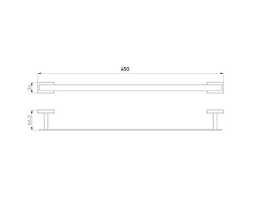 Заказать Вешалка для полотенец WONZON & WOGHAND, Хром (WW-9712-45CM) в магазине сантехники Santeh-Crystal.ru