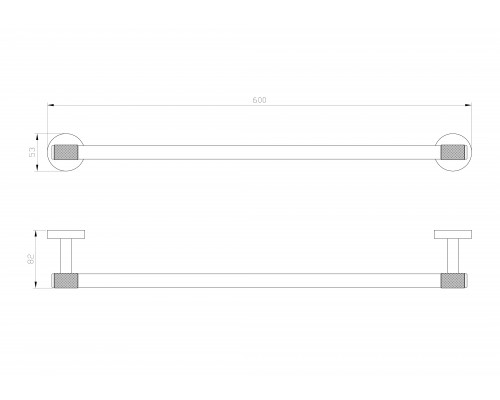 Заказать Полотенцедержатель WONZON & WOGHAND, Черный/Золото (WW-9212) в магазине сантехники Santeh-Crystal.ru