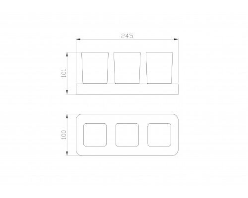 Приобрести Три стакана для зубных щеток с держателем WONZON & WOGHAND, Брашированное золото (WW-8338-BG) в магазине сантехники Santeh-Crystal.ru
