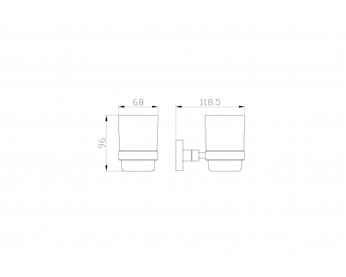 Заказать Стакан для зубных щеток с держателем WONZON & WOGHAND, Брашированный никель (WW-8921-BN) в магазине сантехники Santeh-Crystal.ru