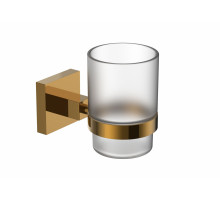 Стакан для зубных щеток с держателем WONZON & WOGHAND, Темное золото (WW-8921-DG)