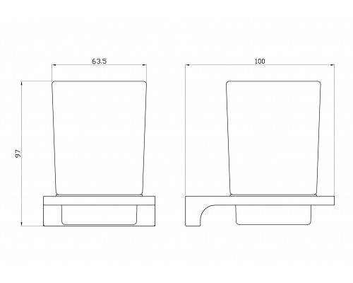 Приобрести Стакан для зубных щеток с держателем WONZON & WOGHAND, Глянцевое золото (WW-9121-LG) в магазине сантехники Santeh-Crystal.ru