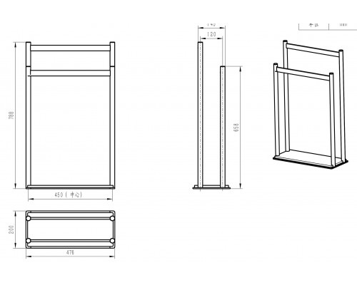 Стойка для полотенец WONZON & WOGHAND, Темный графит (WW-V4901-GM)