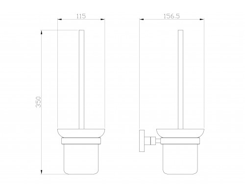 Купить Туалетный ершик в комплекте WONZON & WOGHAND, Брашированный никель (WW-8919-BN) в магазине сантехники Santeh-Crystal.ru
