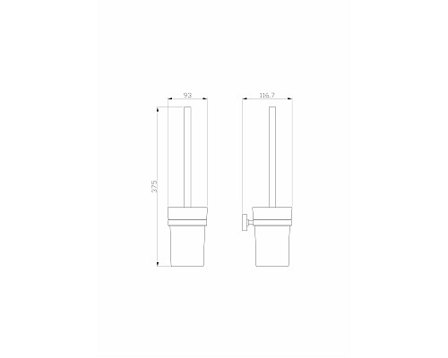 Купить Туалетный ершик в комплекте WONZON & WOGHAND, Хром (WW-9729) в магазине сантехники Santeh-Crystal.ru