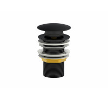 Донный клапан для раковины WONZON & WOGHAND, Черный матовый (WW-88SS02-MB)