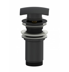 Донный клапан для раковины WONZON & WOGHAND, Черный матовый (WW-88SS08-MB)